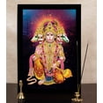 thumbnail image 6 of IBA Indianbeautifulart Panch Mukhi Hanuman Picture Frame Religious Poster Black Wall Frame Deity Photo Frame Wall Decor&nbsp;For Home/ Office/ Temple-6 x 8 Inches, 6 of 7