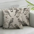 thumbnail image 2 of Nawypu  Throw Pillow Covers Sparrow 2pcs Sofa Pillow Covers Wildlife Animal Bird Claw Feather Nature Realistic Wings Black Small Cushion Cases for Home Couch Bed Decor, 2 of 6
