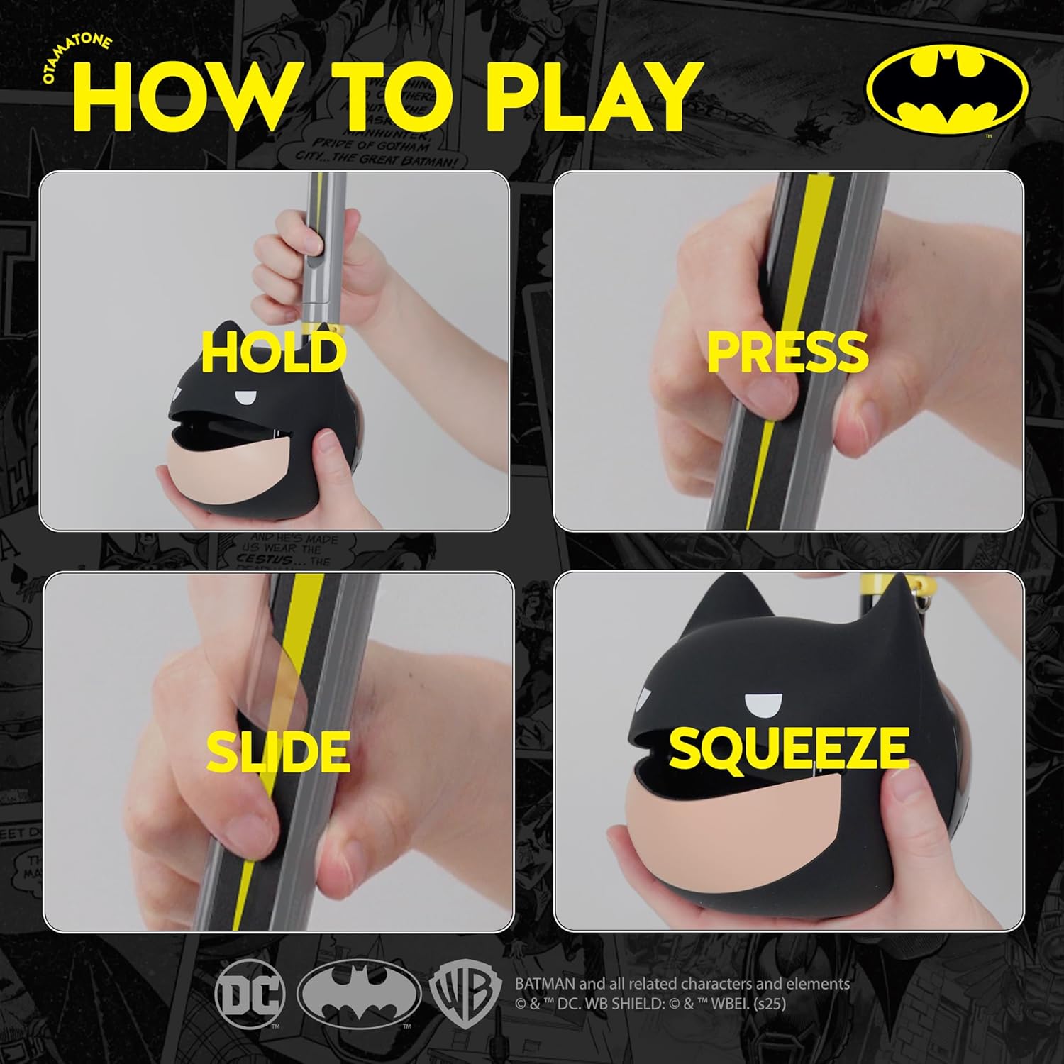 Otamatone Deluxe Electronic Musical Instrument Toy for Children Unisex Adults - Batman