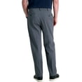 thumbnail image 3 of Mens Haggar Premium No-Iron Khaki Stretch Classic-Fit Flat-Front Expandable Waist Pants Charcoal Heather, 3 of 8