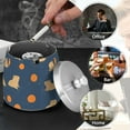 thumbnail image 4 of Yayeee Ashtray with Lid for Cigarette Smokeless Stainless Steel Home Ash Holder, Blue Capybaras, 4 of 7