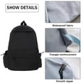 thumbnail image 3 of Mochila escolar negra, impermeable, informal, ligera, de viaje, para hombres, mujeres, para la universidad, la escuela secundaria, para niños, niñas y adolescentes., 3 of 7