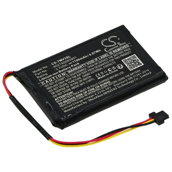Replacement Battery for TomTom 4EM0.001.01,N14644,V3,XL IQ,6027A0093901,3.7V/1100mAh