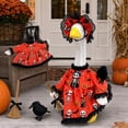 thumbnail image 3 of Ktlvex Halloween Porch Goose Decor, Skeleton Print Outdoor Goose Dress with Lace Bonnet and Mini Witch Broom, Front Porch Decoration for Halloween, 3 of 6