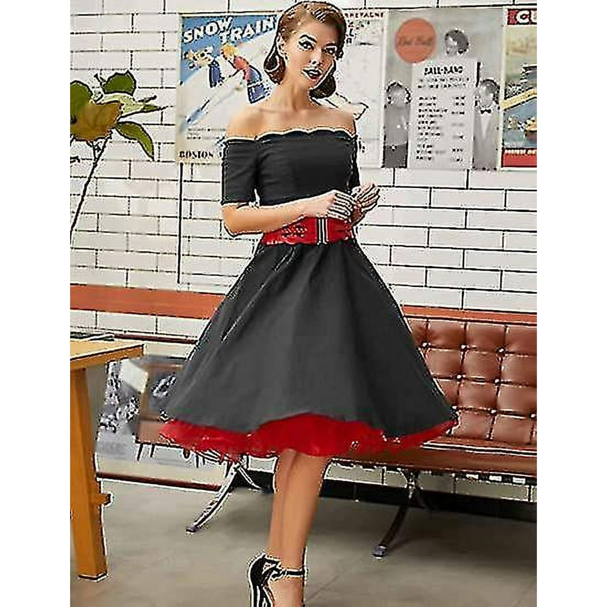 Jupe des Annees 50 Jupe Rockabilly Robe Crinoline Tutu Sous Jupes pour les Femmes Snngvsiniker Walmart