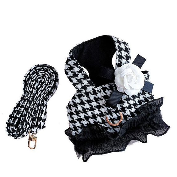 Fashion Go Out Pet Harness Vest Style Teddy Bear Pet Decor Pet Traction Suit Dog Seat Belt Pet Clothes Dog Costume XL