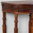 thumbnail image 2 of Windsor Carved Wood Half-moon Two-tier Wall Table - Walnut, 2 of 2