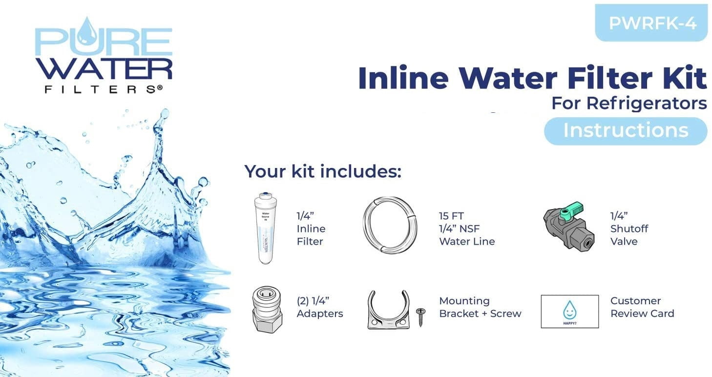 Inline Water Filter Kit For Refrigerators