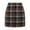 Coffee, variant on Women's Plaid Mini Skirt High Waist Pencil Bodycon Short Fall Skirts