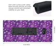 thumbnail image 2 of Hirioo Purple Snowflakes for Mouse Pad ,Anti-Slip Base, Durable Stitched Edges, Perfect for Gaming, Office, and Home Use,16x35.5in, 2 of 9