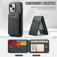 thumbnail image 6 of Cutyskin for iPhone 14 Wallet Case, Detachable Credit Card Holder [RFID Blocking] [Compatible with MagSafe] Premium PU Leather Kickstand Back Flip Magnetic Clasp Shockproof Case, Black, 6 of 10