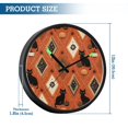 thumbnail image 3 of Indoor 12' Voice-Activated Luminous Decoration Wall Clock With LED Night Light Pumpkins Black Cat, 3 of 8