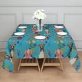 thumbnail image 3 of Dogs with Pioneer Flower Square Tablecloth,Waterproof Square Table Cover,Wipeable Spillproof Washable Table Cover for Home Kitchen Party Decor 42"X42"(107x107cm), 3 of 6