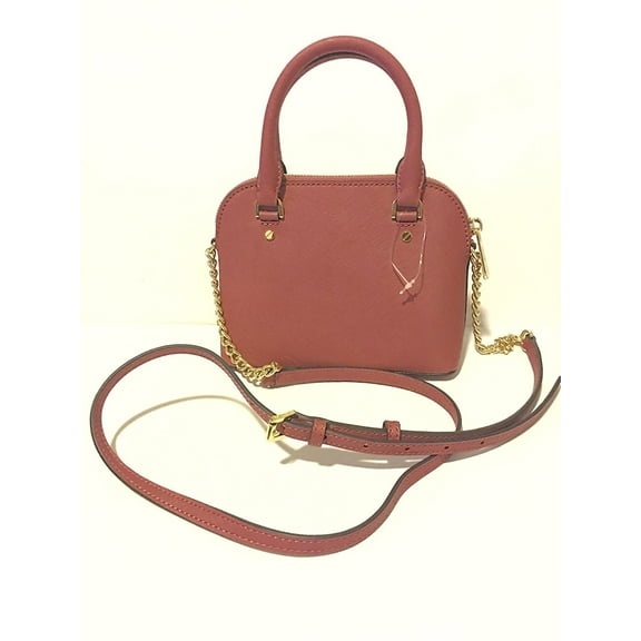 Michael Kors Cindy Mini Crossbody Tulip Pink Leather Bag Handbag Purse