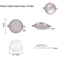 thumbnail image 2 of 24 colgantes con engaste de bisel en blanco para fotos, con 24 cabujones de vidrio, ideales para recuerdos de graduación., 2 of 9