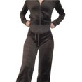 thumbnail image 2 of FOCUSNORM 2Pcs Women Juniors Casual Tracksuit, Solid Color/Gradual Color Hooded Crop Tops + Pants, 2 of 7