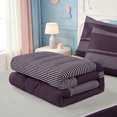 thumbnail image 5 of Erosebridal Minimalist Stripes Zipper Twin Comforter Sets with Fitted Sheet and 2 Pillowcases,Line Art Pattern Zipper Bedding Set,Light Gray Reversible,4pcs, 5 of 7