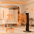 thumbnail image 2 of BREEZEHEAT 1500W Tower Ceramic Oscillating Heater with Remote Control for 270 Sq Ft Area, 2 of 8