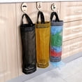 thumbnail image 5 of 3 paquetes de soporte para bolsas de plástico, soporte para bolsas de comestibles, soporte para bolsas de basura, dispensadores de almacenamiento colgantes de malla, malla transpirable, 5 of 5