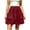 #01 Wine, variant on Busydd Women's Mini Skirt Casual Solid Color Elastic Waist Summer Skirts for Women Fashion A-Line Tiered Skirts S