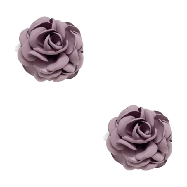 Guardoinrt Sophisticated Refined Flower Brooches Pins For Delicate And Intricate Style pale purple 2Set