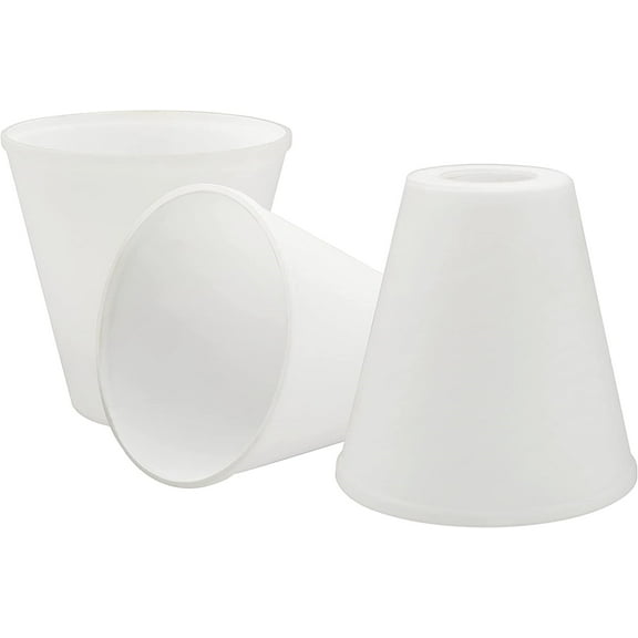 Aspen Creative 23619-3, Frosted Opal Glass Shade White Inside, 5-3/8"Dia x 5-1/2"H / Center Hole:42mm, 3 Pack