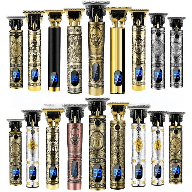 Tijeras eléctricas con cabezal de Buda, cabezal de empuje con aceite degradado blanco, cabezal de tijera de empuje, cortadora de cabello profesional con muesca de empuje para peluquería