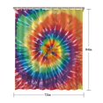thumbnail image 5 of Colorful Tie Dye Pattern Shower Curtain 72"x84" ,Bathroom Decorative Shower Curtains Set with 12 Hooks,Modern Waterproof Washable Shower Curtain, 5 of 6