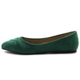 thumbnail image 2 of Ollio Women's Shoes Ballet Dress Faux Suede Pleated Pointed Toe Flats 1BN1833, 2 of 6