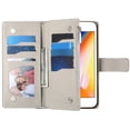 thumbnail image 2 of Funda cartera GANGXUN para iPhone 7/8 , cuero PU con tarjetero, cremallera, correa de mano, soporte y protección 408°, 2 of 6