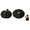 Black, variant on Artificial Pumpkin for Fall Decor - Resin Woven Pumpkin Table Centerpiece for Halloween Thanksgiving - Rustic Farmhouse Mantel Decoration (Black)