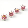 thumbnail image 1 of Yimiti 4Pcs Crown Tire Valve Stem Cover For Crystal Rhinestone Vehicle Tire Covers Auto,A, 1 of 6