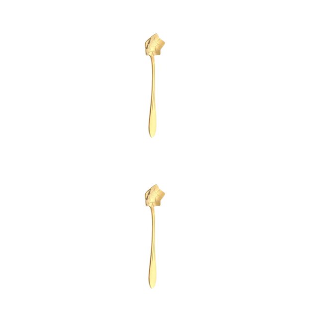 Guardoinrt 1/2/3/5 Home Stainless Steel Tea Spoon Restaurant Coffee Juice Beverage Condiment Sugar Teaspoon Kitchen Gadget Accessory Type 5 2PCS