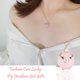 thumbnail image 2 of 2019 Collar de rosas de regalo de oro de cristal de cerdo para chica para mujeres lindos collares colgantes, 2 of 8