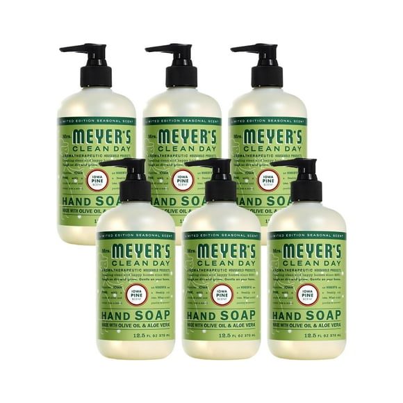 Mrs. Meyer's Liquid Hand Soap Iowa Pine, 12.5 Fl Oz (Pack of 6)