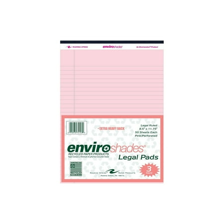 Enviroshades 8.5x11.75 Legal 3/Pk Pink Paper