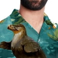 thumbnail image 5 of Platypus Men's Short Sleeve Spread Collar Beach Shirts Casual Printed Button Down Unisex Summer Tops, 5 of 6