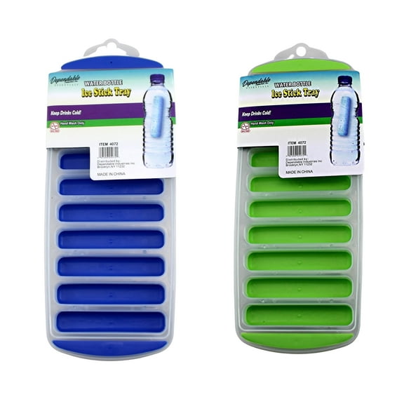 Dependable Industries Eseentials Silicone 10-Cavity Flexible Ice Cube Trays, 2 Count