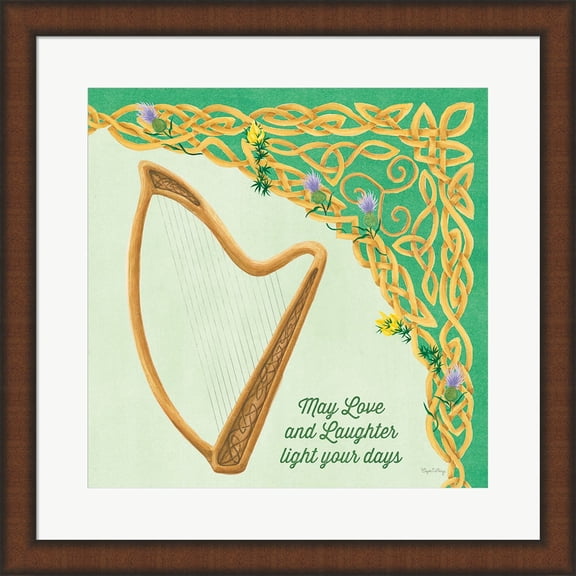 Celtic Charm II by Elyse DeNeige, Framed Wall Art, 19.75W x 19.75H