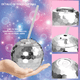 thumbnail image 2 of Vaso Esfera Bola Disco Ball Popote 600ml Fiesta Copa Espejo Malubero, Plateado, 2 of 5