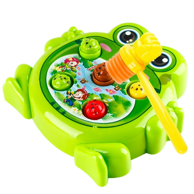Whac-A-Mole Game Frog Cute Musical Toy Educational Toy with Hammer for Toddlers
