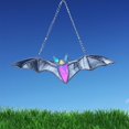 thumbnail image 6 of olkpmnmk 2D Stained Glass Style Acrylic Bat Window Hanging Suncatcher, Colorful Halloween Bat Wall Art Ornament, Gothic Festival Hanging Decor Prop for Living Room, Home, Office, Kitchen, Wall Decor, 6 of 8