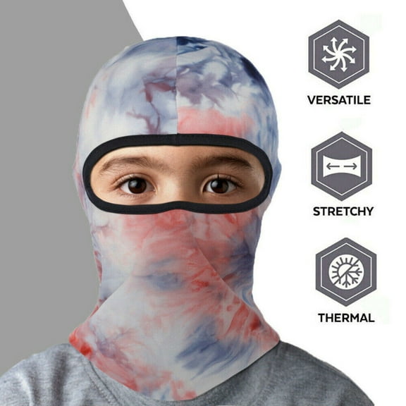 Kids Thermal Warm Balaclava Ski Mask Winter Windproof Full Face Cover Scarf Cold Weather Neck Hood Hat Helmet Liner for Boys Girls Toddler