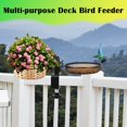 thumbnail image 4 of Comedero para pájaros de cubierta HRAYLTOP con bandeja de malla metálica y 2 cuencos, 4 of 7