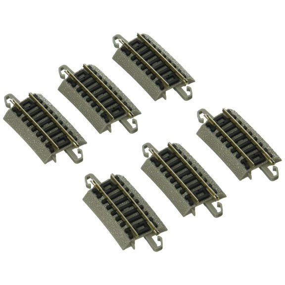 Bachmann N Scale Train Nickel Silver w Gray E-Z Track 12.50" Rad 1/4 Curved 44832