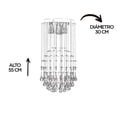 thumbnail image 5 of Candil de Cristal Cortado Gamalux Williams Krystal Esfera con Gota 4 Luces, 5 of 5