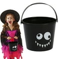 thumbnail image 2 of HCTSHG Halloween Trick or Treat Bucket, Halloween Jack O Lantern Candy Basket, Trick or Treat Pumpkin Pails Cauldron Kettle Candy Holder, Halloween Party Supplies, 2 of 8