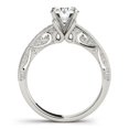 thumbnail image 2 of Bague de Fiançailles en Or 14k Antique à Griffes avec Diamant Rond 1 1/8 cttw Tg 9, 2 of 3