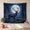 A, variant on XaaKee Tapestry Wall Hanging, Celestial Moon Deer Mystical Full Moon, High-Quality Polyester Large Tapestry, 60x40Inch