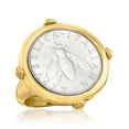 thumbnail image 4 of Ross-Simons Italian 18kt Gold Over Sterling 2-Lira Bee Coin Ring, Women's, Adult, 4 of 6